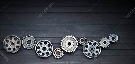 Gears Cogs Technology Industry Background Banner