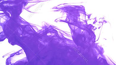 Purple ink in water