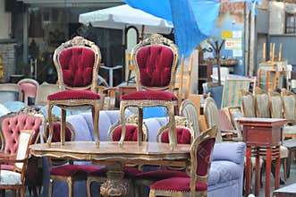 Antique Chairs at a flea market