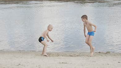 Children playing on the beach