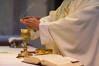 Priest during a wedding ceremony