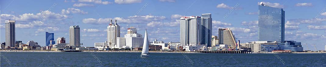 Panoramic view of Atlantic City, New Jersey