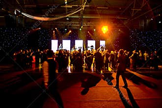 People dancing at stage