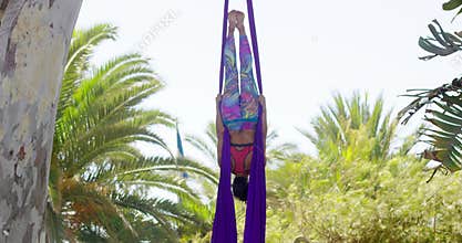 Graceful athletic young acrobatic dancer