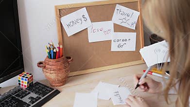 Woman writes word HEALTH