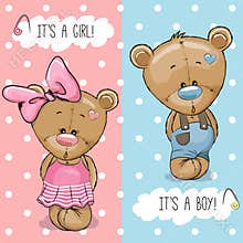 Teddy Bears boy and girl