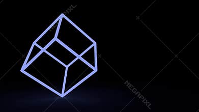 Blue cube edges