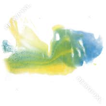 Paint splash color ink watercolor isolate lime stroke green yellow blue splatter watercolour aquarel brush