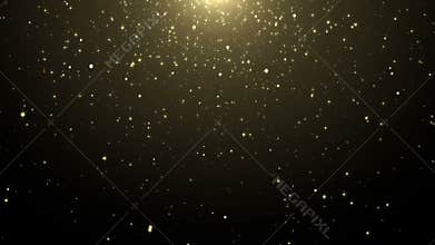 Particles gold glitter bokeh award dust abstract background loop