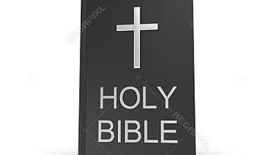 Holy bible book open animation