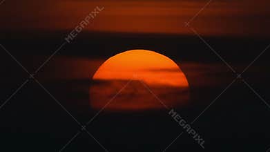 Colorful sunset closeup time lapse