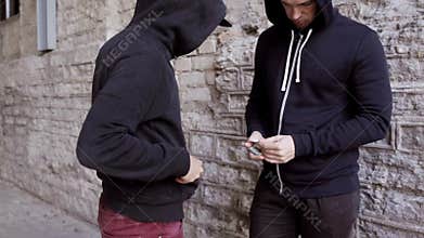 Addict buying dose from drug dealer on street 28