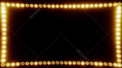 Frame of Light Bulbs for a Film Border