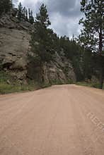 Mountain road, gravel