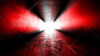 Ghost girl. Scary ghost in the dark corridor