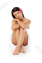 Attractive Woman Relaxing Spa