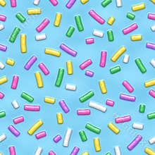 Seamless pattern with many decorative sprinkles