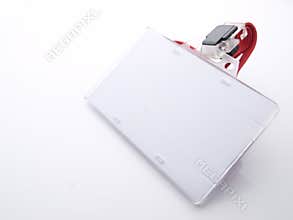 Blank security card on white