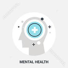 Mental health icon concept
