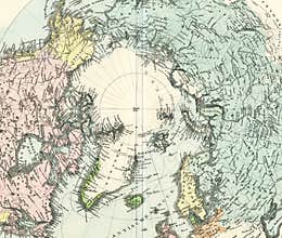 Antique Map of North Pole