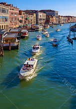 Crowded Canal Grande-Venice