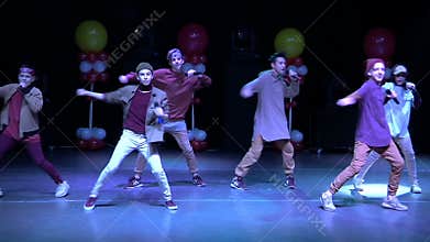 Dance group dance on stage