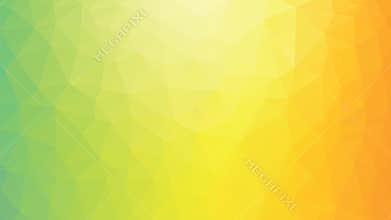 Geometric polygonal green yellow orange background