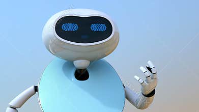 Humanoid robot with touch screen