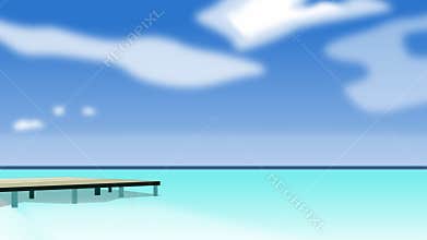 Tropical beach a sea