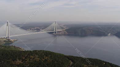 Aerial view of the third bridge of Istanbul