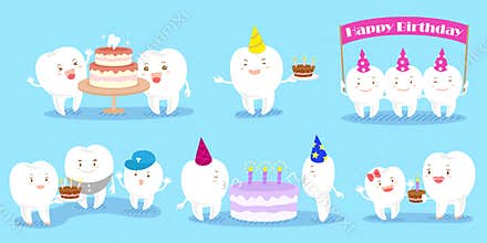 Tooth family celebrate birthday