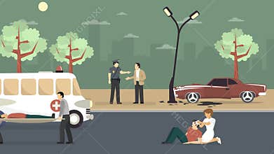 First aid emergency treatment video animation footage