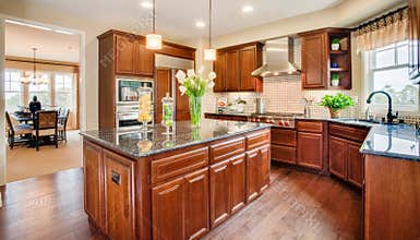 Residential Model Home Kitchen and Dining Room