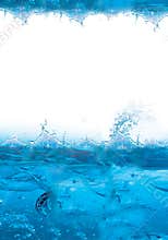 Cool blue and icy background