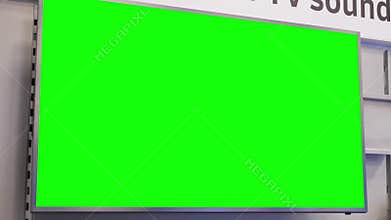 Display tv with green screen
