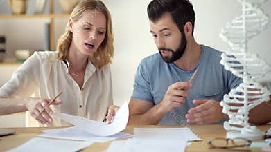 Smart groupmates working on scientific project together