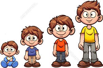 Boy growing up