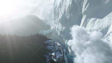 Mountains and Glacier