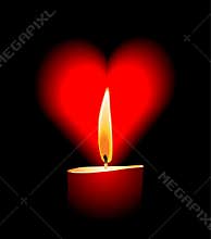 Vector candle love