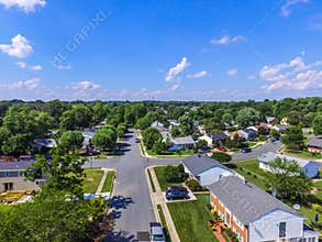 Aerial of a Neighborhood in Parkville in Baltimore County, Maryland