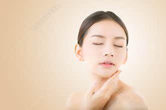 Beautiful girl with makeup, woman and skin care concept.