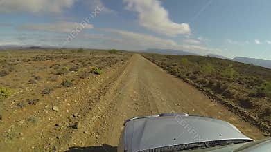 Footage out of a window of a 4x4