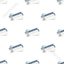 Bank Checks Icon Seamless Pattern