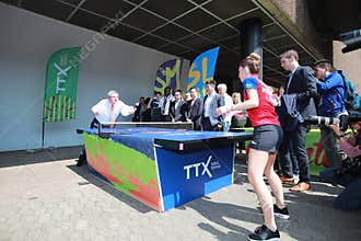 Ioc president with Bernadette Szocs