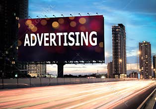 Billboard advertising on on the highwa