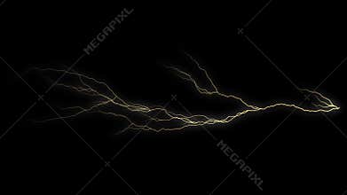 Thunderbolt lightning on black background
