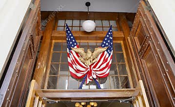 United States Flag of America with Eagle