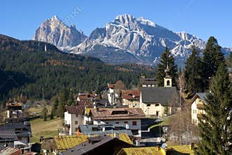 The Ampezzo Dolomites a wonderful autumn day,Vodo di Cadore
