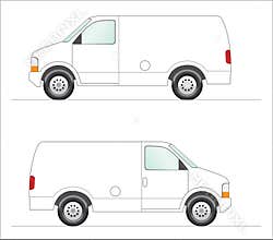 White panel van