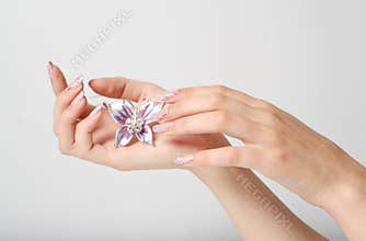 Manicure and beads